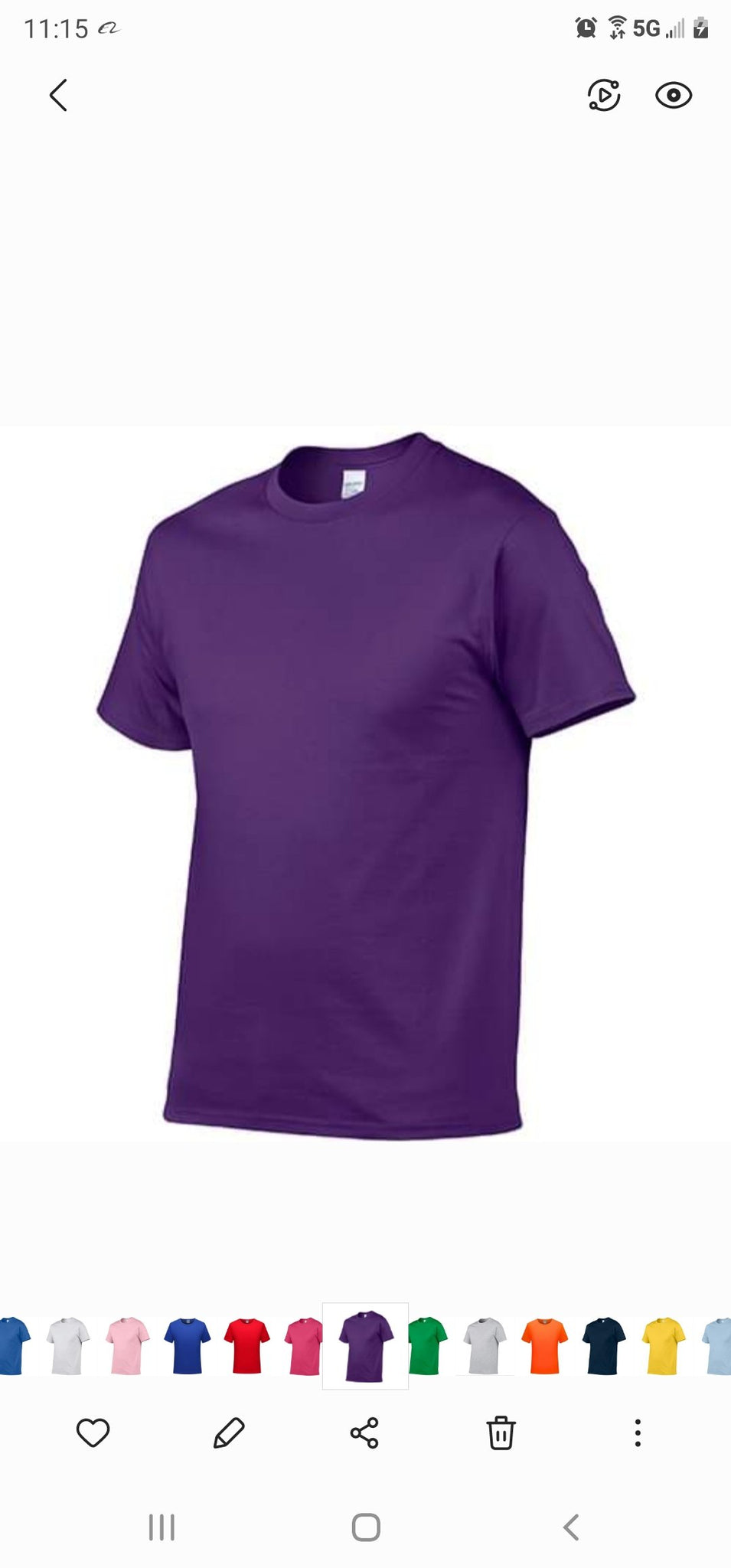 Custom Short Sleeve T-Shirts (Picture/Image)